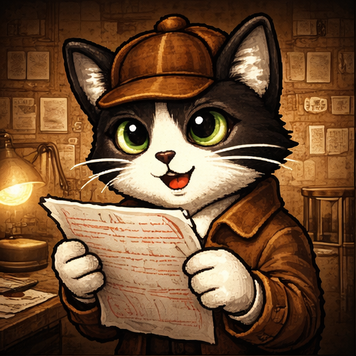 Detective Pepper holding paper