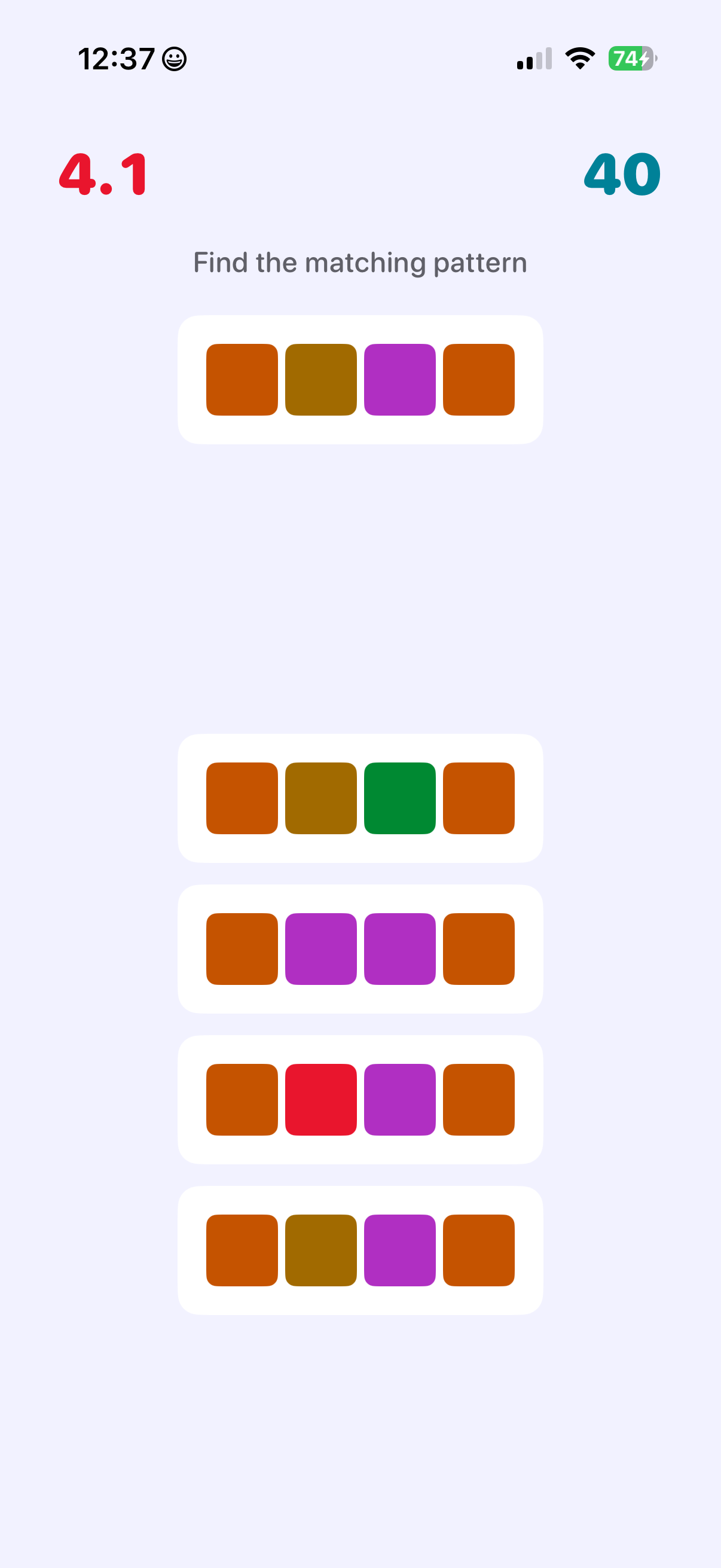 Pattern Match gameplay