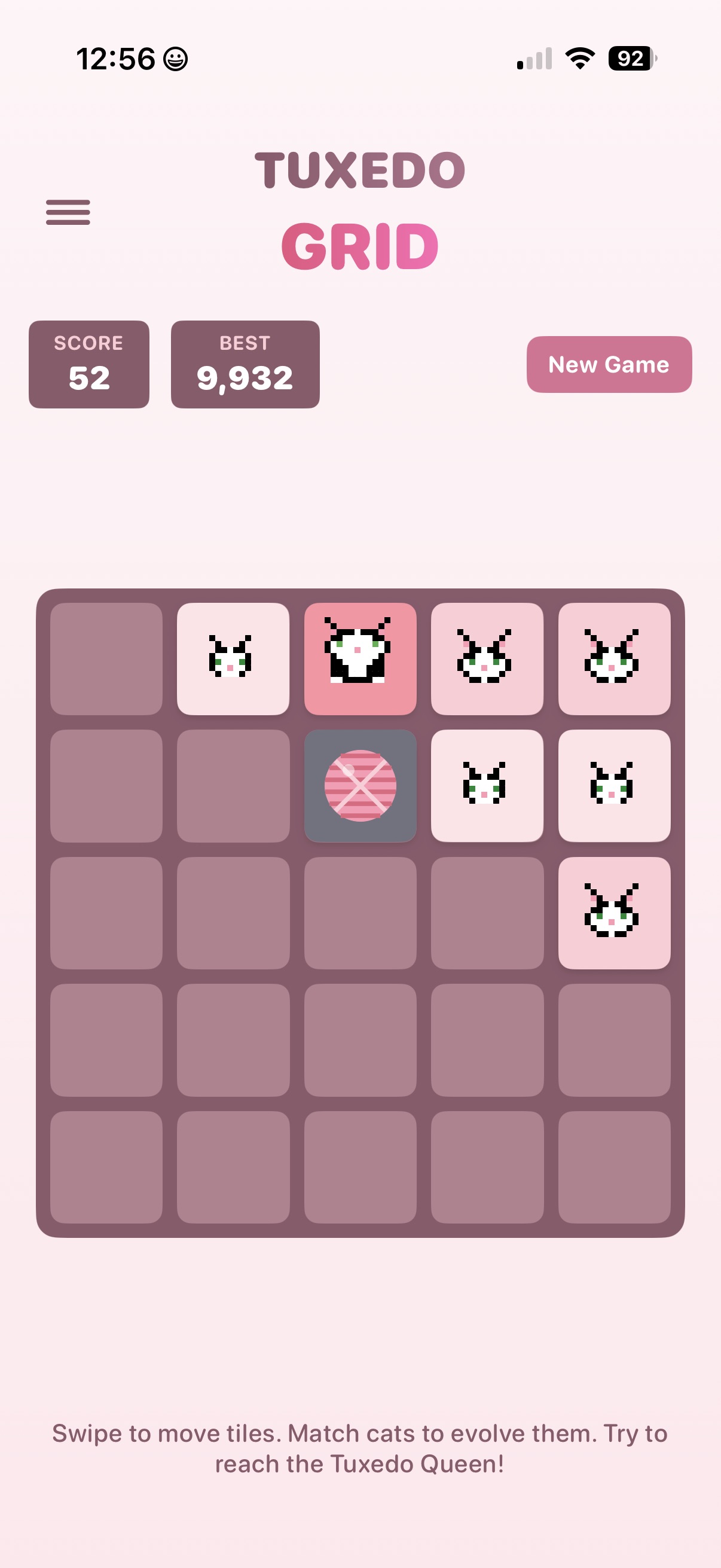 Tuxedo Grid showing a yarn blocking tile